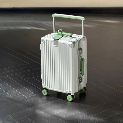 20/24/26/28 Inch Fashion Wide Handle Travel Suitcase Luggage with Cup Holder Suitcase Trip Cabin TSA Customs Lock Trolley Case