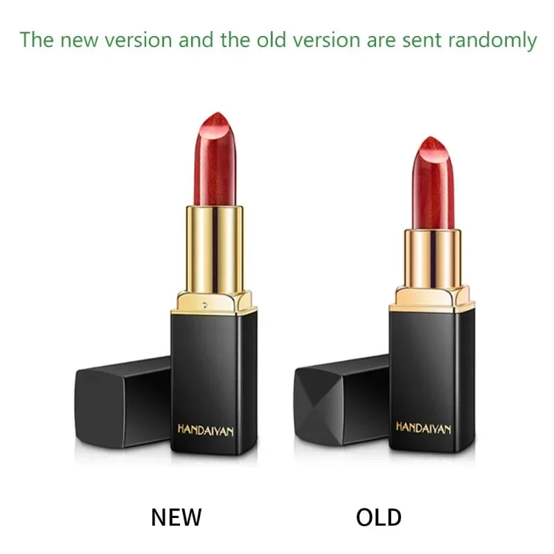 Handaiyan 9 Colors Glitter Matte Velvet Nude Lipstick Shimmer Sexy Red Pigments Makeup Long Lasting Waterproof Profissional