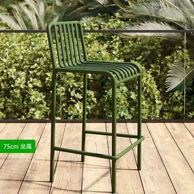 Iron Modern High Chairs Lounge Outdoor Garden Patio Reception Unique Relaxing Bar Stools Fashion Taburetes De Bar Bar...