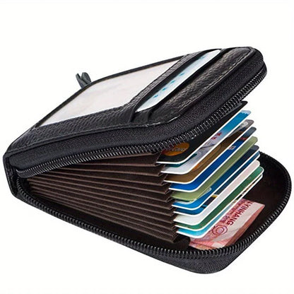 1Pc Leather Card Case with Zippered Coin Compartment Long Lasting and Durable  Portable Perfect for Daily Commuting