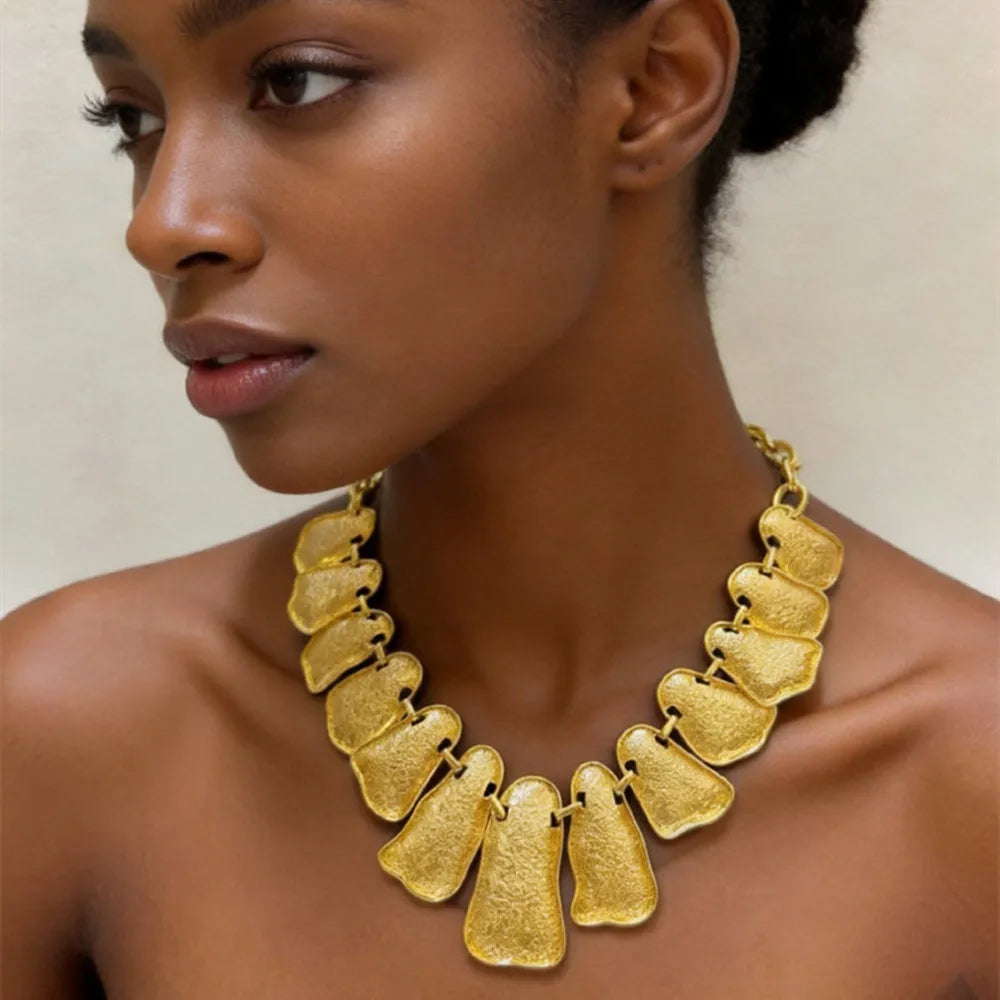 Handmade Exaggerated Women's Multi Metal Alloy Abstract Geometric Choker Necklace Jewelry Fashion Party Show Dress...
