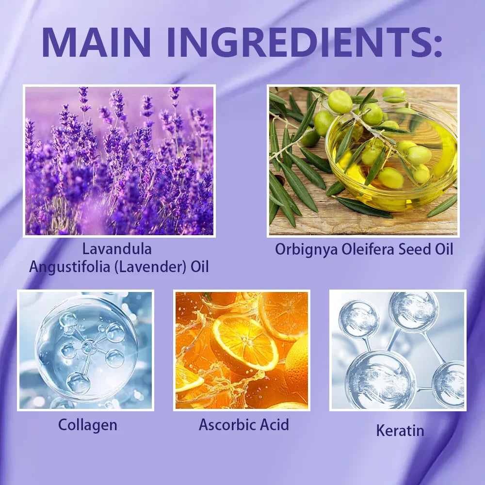 Purple Repair Hair Mask Keratin Deep Nourishing Dry Frizzy Damaged Treatment Collagen Magical 5 Second Soft Shiny Care |...