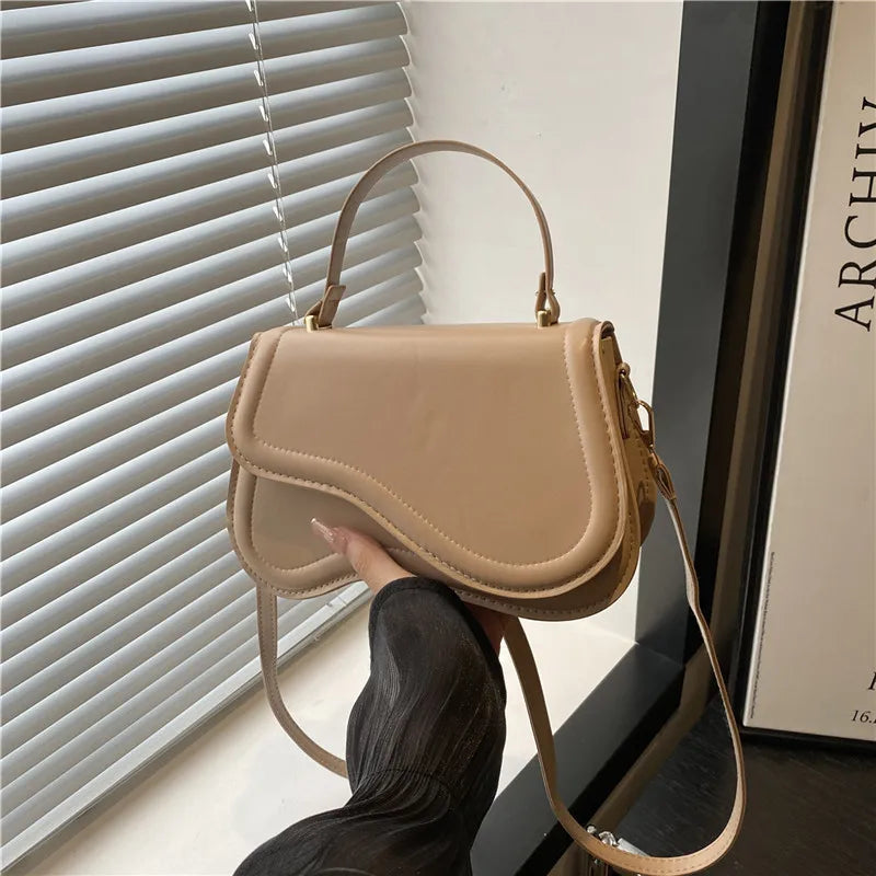 Vintage PU Leather Crossbody Bags for Women Fashion Female Shoulder Tote Phone Square High Quality Designer Design Handbags
