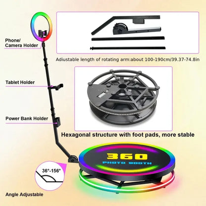 2025 360 Photo Booth Slow Motion Rotating Machine for Selfie best 360 Camera Photobooth Platform Custom Logo Wedding...