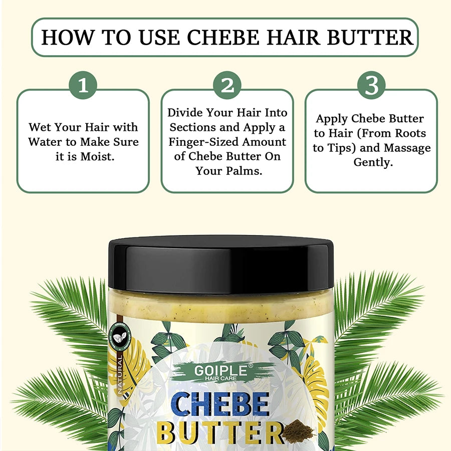8.8oz African Chebe Butter for Growth Moisturizing Repair Damaged Hair Mask Anti Loss Serum Regrowth Treatment Essence Oil Care