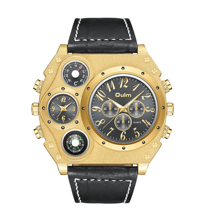 Luxury Sports Watches for Men Top Brand Casual Military Big Dial Cool Man Unique Wristwatch Male Decorative Compass Quartz Clock