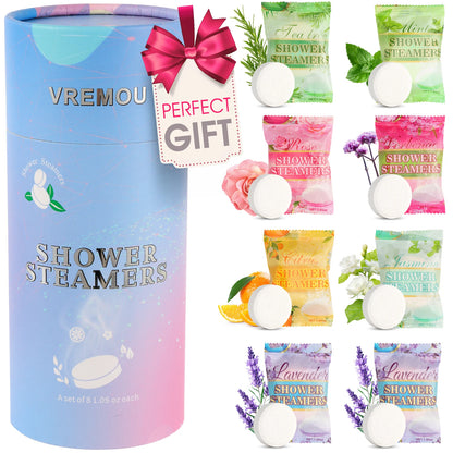 Shower Steamers Aromatherapy - Birthday Gifts for Women, 8 Pack Shower Bombs with Essential Oils, Spa Gifts for Women |...