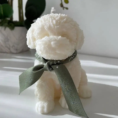 Teddy Dog Candle Mold Cute Animal Pet Puppy Dog Handmade Aromatherapy Plaster Soap Silicone Mould DIY Home Decoration Tools - Kimlud