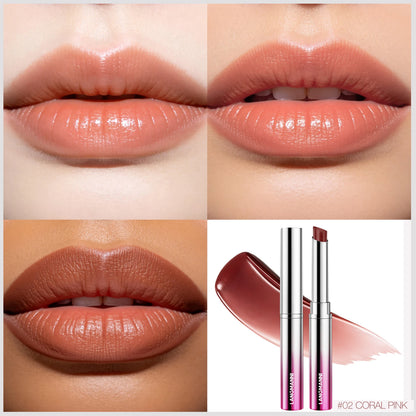 LANGMANNI 6 Colors Honey Pink Lipstick Waterproof Not Fading Sexy Nude Brown Lip Tint for Women Make Up Solid Lip Gloss Cosmetic