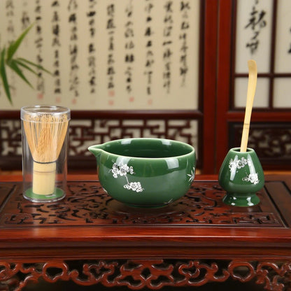 2pc/4pcs/5pcs Matcha Whisk Set - Matcha Bowl and Bamboo Matcha Whisk, Tea Strainer, Scoop, Spoon, Sifter, Whisk Holder