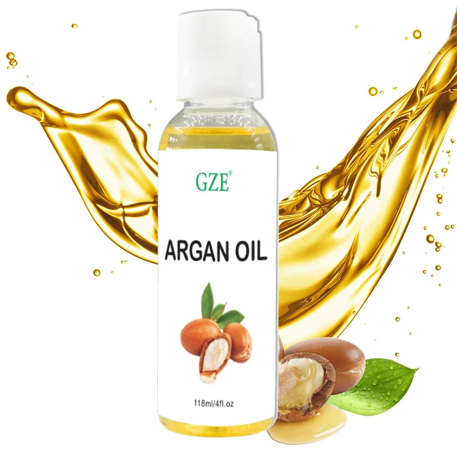 GZE Organic Moroccan Argan Oil Pure Cold Pressed Virgin Premium Grade Moisturizer for Dry, Damaged Skin, Hair, Face,...