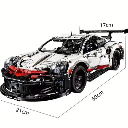 New 1580PCS Remote Control Car Building Set 1:10 Technical Sport Racing Car Building with Motor and Led Light Kit Toy Adult Gift