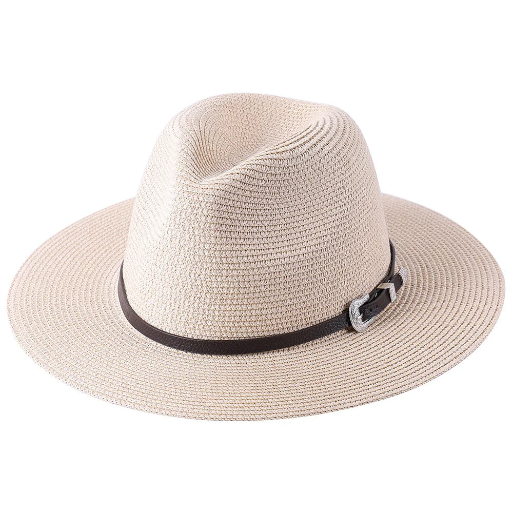 60CM Big Size Fashion Straw Parent-Child Hat For Women Men Summer Paper Panama Jazz Beach Hats Travel UV Protection Sun Cap