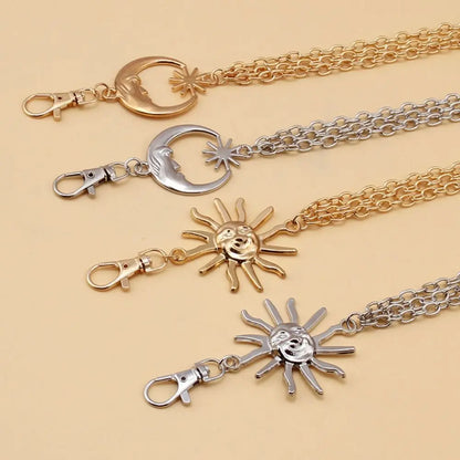 Punk Hip Hop Style Thin Waist Chain Sun Moon Star Women Chain Belt Vintage Fashion Metal Alloy Waistband Clothing...