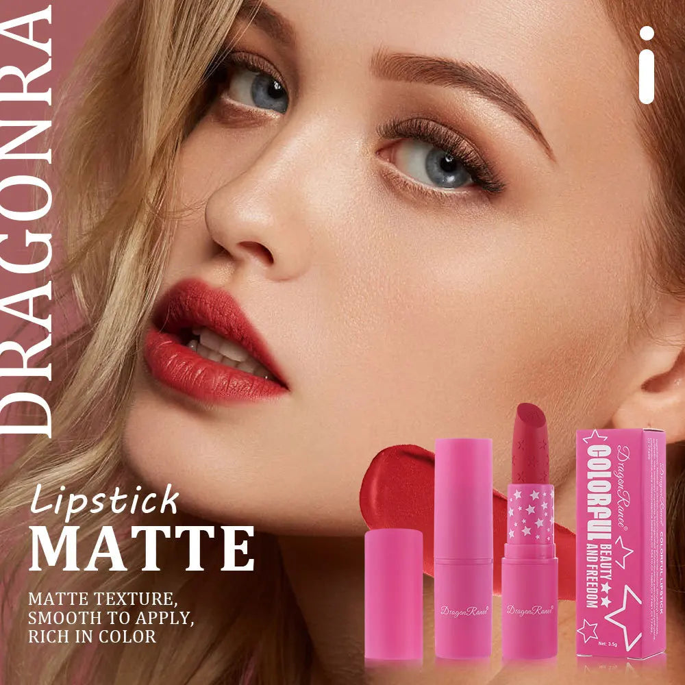 9 Colors Waterproof Rose Red Velvet Matte Lipstick Moisturizing Long Lasting Stars Not Easy To Fade Nude Lip Tint Black...