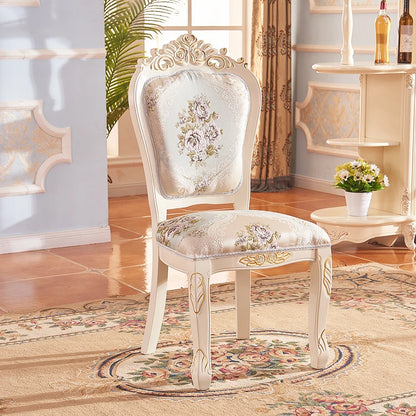European Style Dining Chair Modern Restaurant Solid Wood Princess Chair Wedding Simple High Quality Muebles Lounge Furniture