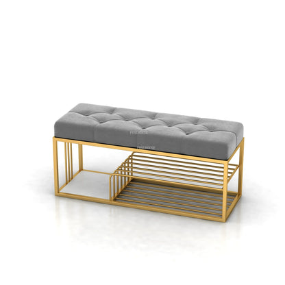 Door Ottomans Light Luxury Cushioned Bench Nordic Iron Art Shoe Changing Stools Modern Bed End Stool Home Living Room Furniture - Kimlud