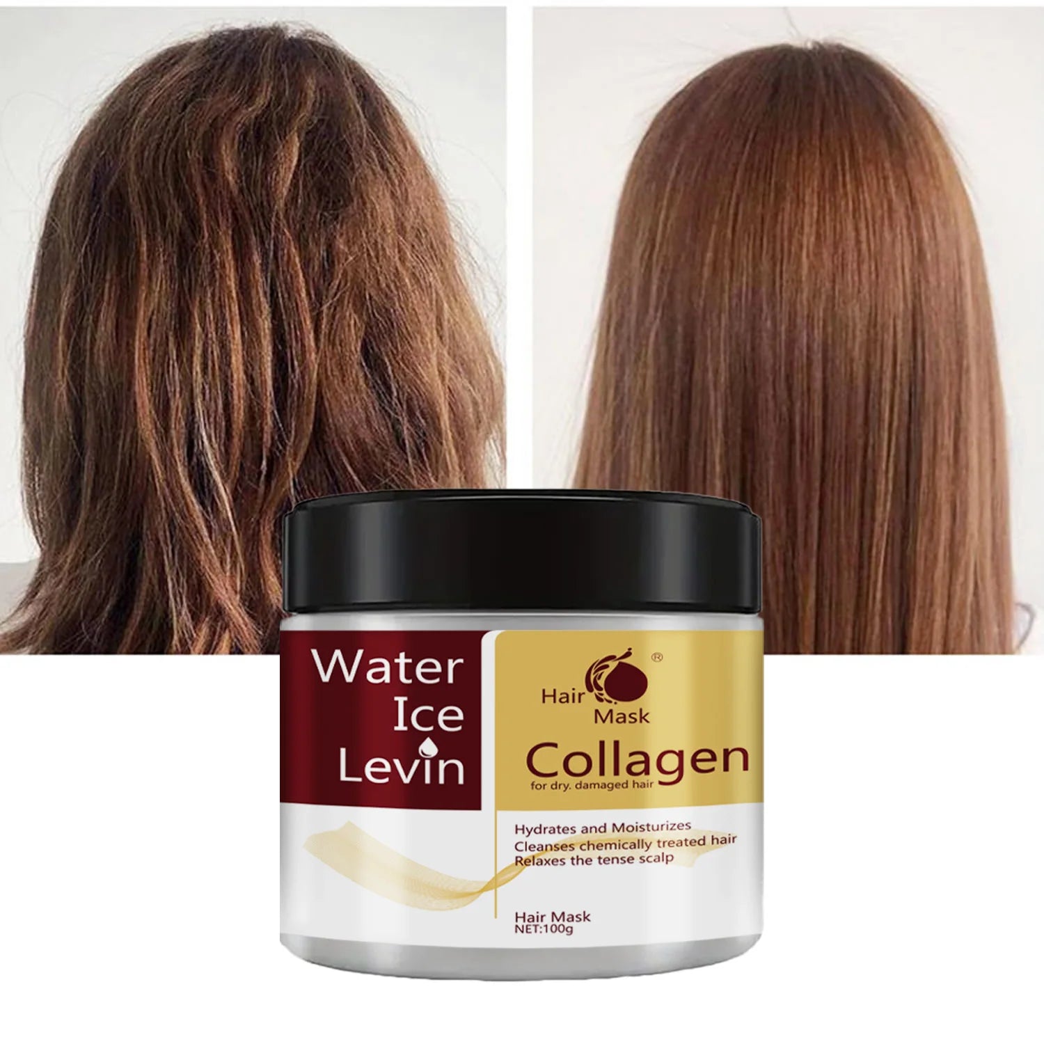 Collagen Keratin Hair Mask Dual Oil Control Moisturizer Conditioner Soft Smooth Frizz Damaged Repair Revitalize Hair Care - Kimlud