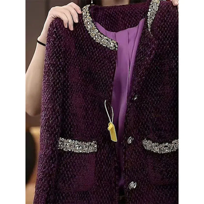 High-Quality Small Fragrance Coat Female 2025Heavy Industry New Short Jacket Women French Outwear Temperament Tweed Overwear Top