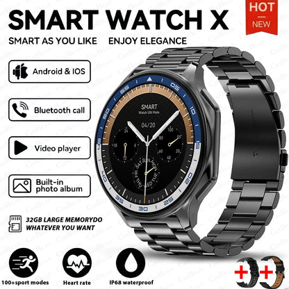 2025 OPPO New Watch X High-end Business Watch 32GB Large Memory Smartwatch Men's Sports Waterproof Smart Watch Watch IOS