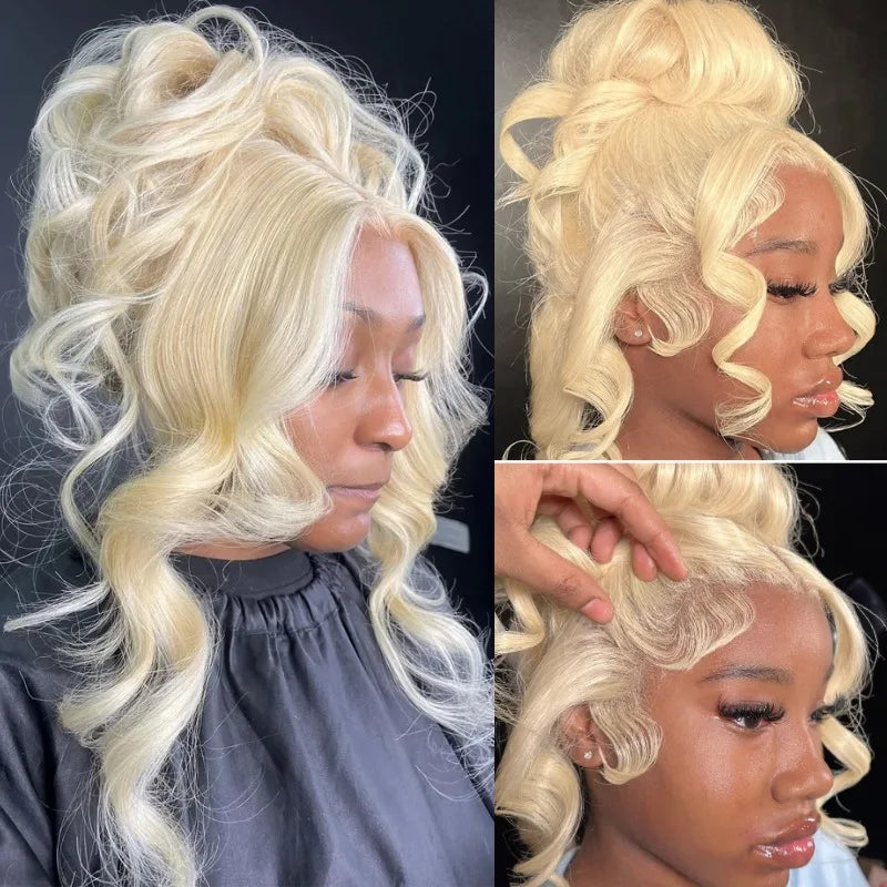 360 Lace Frontal Wig 613 Blonde 13x4 13x6 Body Wave Lace Front Wig Preplucked Brazilian Lace Front Human Hair Wigs 30 32 46 Inch - Kimlud
