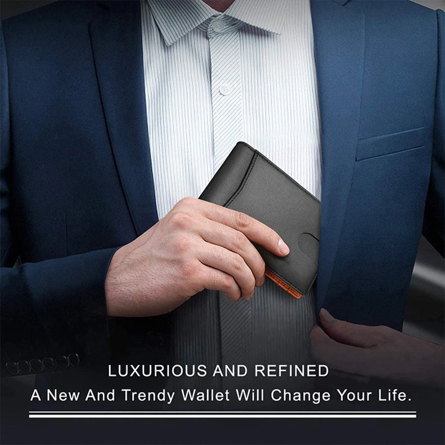 Rfid Credit Card Holder Men Wallets Money Clip Luxury Slim Thin Mini Wallet Male Small Short Purse Minimalist Billfold Vallet