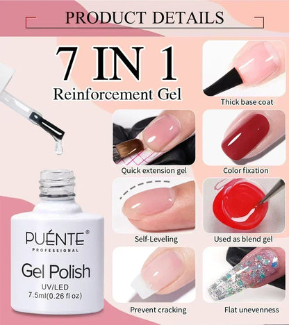 7.5ML Sparkling Reflective Glitter Gel Nail Polish Pink Purple Red Blue Colors Dark Flashing Nail Gel Soak Off UV Nail Varnish