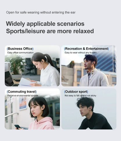 Smart AI Translation Headset True Wireless Sports Long-lasting Bluetooth Headset Stereo Sound Semi-in-ear Air Conduction...