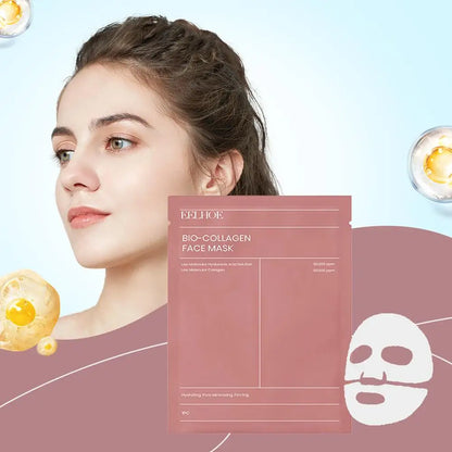 1/5/10PCs Bio Collagen Face Mask Shrink Pores Deep Hydrating Overnight Mask Moisturizing Refreshing Brightening Face...
