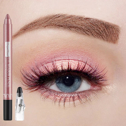 Metallic Blue Pearlescent Eyeshadow Pencil Stick Lasting Waterproof Smoky Glitter Grey White Purple Eye Shadow...