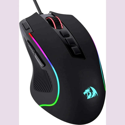 Redragon M612 Predator RGB Gaming Mouse 8000 DPI Wired Optical with 11 Programmable Buttons, White