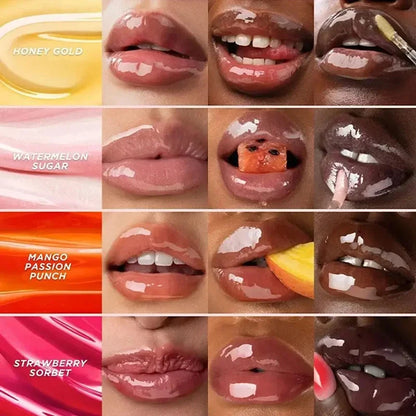 2025 Original Gisou Honey Watermelon Strawberry Essence Lip Oil Moisturizing Reduce Lip Lines Exfoliating Liquid Lip...