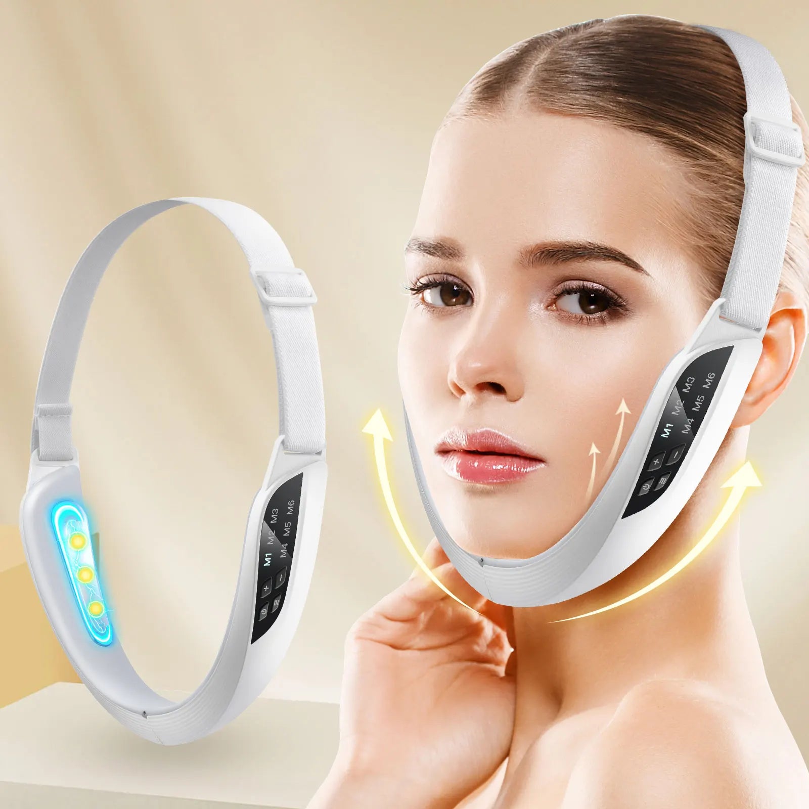 EMS Face Lifting Massager Anti Wrinkle Facial Massager V-Face Lift Device Face Slimming Remover Double Chin LED Photon Therapy
