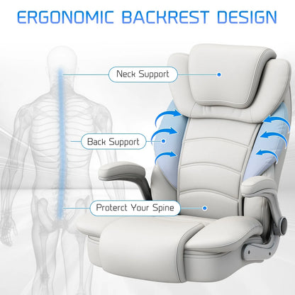 Big and Tall Fabric Computer Chair Full Stainless Steel Comfortable Ergonomic Chair | Kimlud Modern Luxury Home