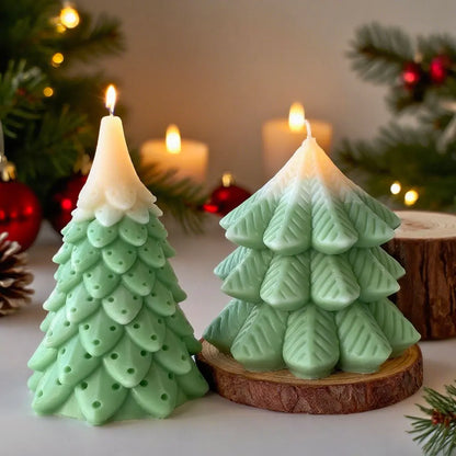 DIY Christmas Tree Silicone Candle Mold Handmade Aroma Candle Plaster Resin Mould Christmas Candle Making Supplies