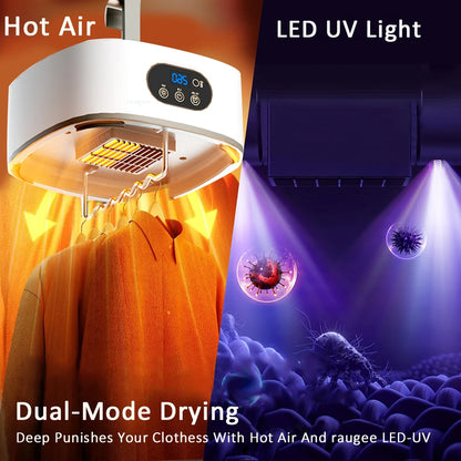 Portable Clothes Dryer Folded Electric Clothing Dryer Multifunctional Intelligent Timed Warm Laundry Dryer with Remote Control