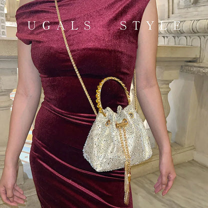Rhinestone Bag Evening Clutch Bag Purses And Handbag Luxury Designer Shoulder Bag Shiny Crystal Clutch Purse Bucket Bag...