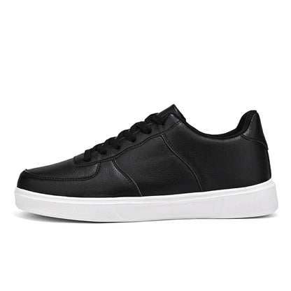 Leather Men White Sneakers Classics Breathable Comfort Casual Shoes Men Fashion Outdoor Running Shoes Couple Footwear Size 36-47 - Kimlud