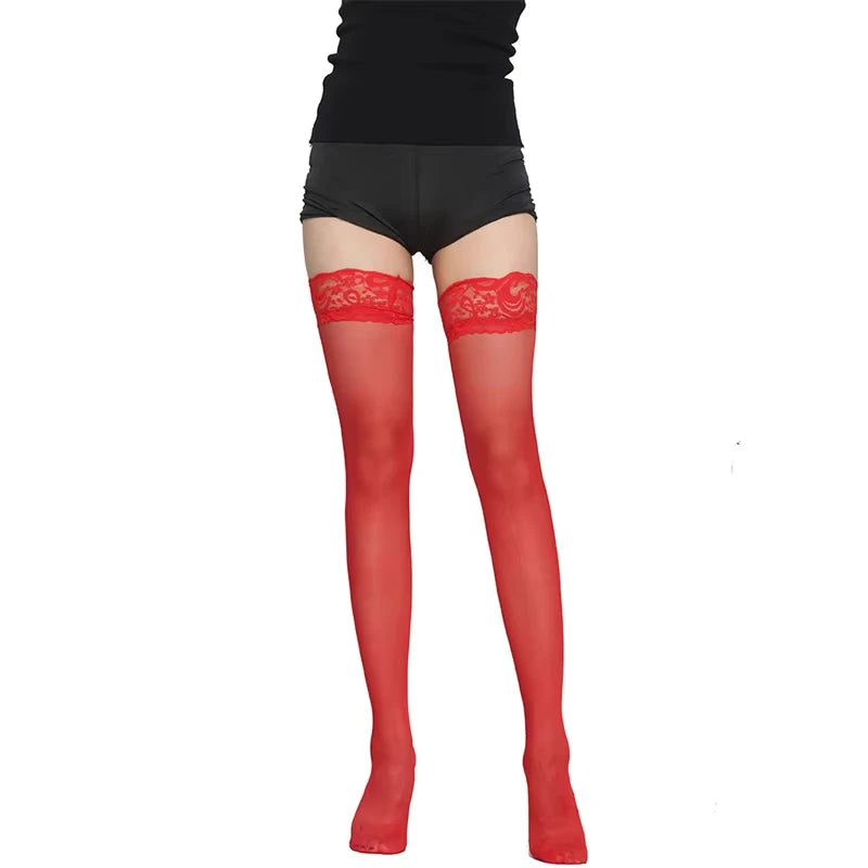 Stockings Sexy Lace for Women Summer Stockings JK Girl Socks Tight Breathable Stockings Fashion Versatile Style Black...