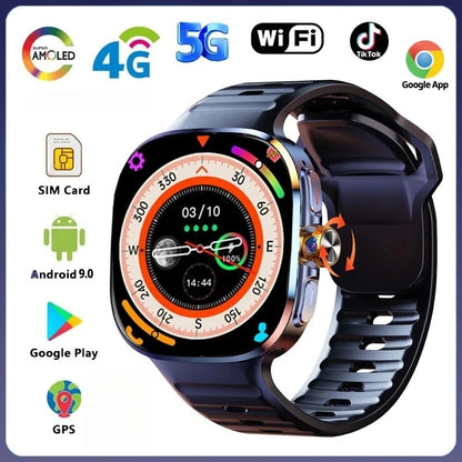 Xiaomi 5G/4G Full Network Smart Watch 2.40 inch Big Screen HD Video Call RAM 2100mAh Google Play WIFI GPS Sim Card Smartwatch - Kimlud