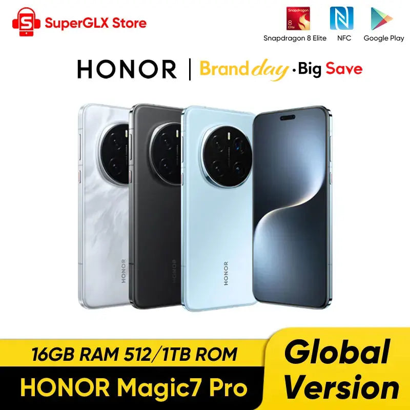 【IN STOCK】Global Version HONOR Magic7 Pro 5G Smartphone Magic 7 Pro Snapdragon 8 Elite 120Hz OLED Screen 100W Fast...