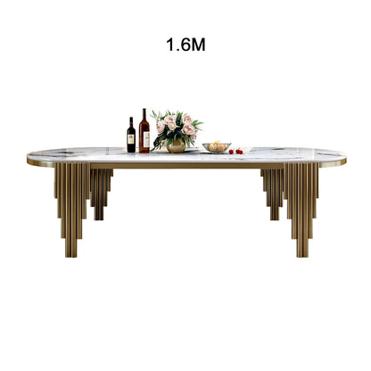 Stainless steel Dining Room Set Home Furniture modern marble dining table | Kimlud Luxury Table