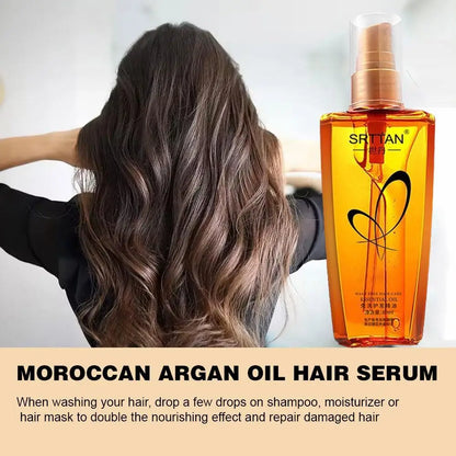 Moroccan Argan Oil Hair Serum Lightweight Hair Oil Mist For Split Ends, Frizzy Hair And Flyaways, Hair Oil Repair- Gloss...
