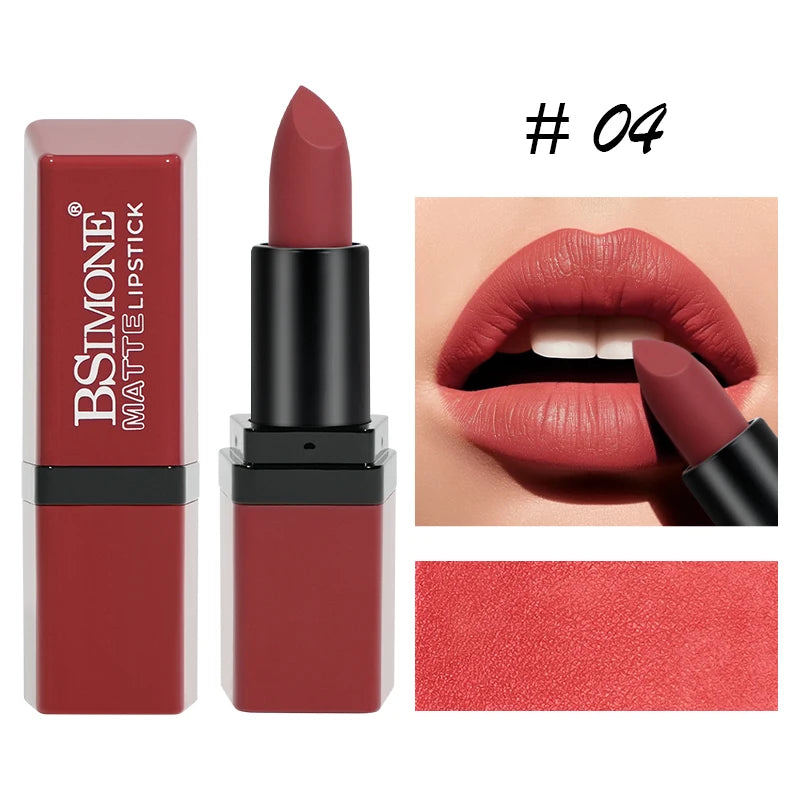 Matte Velvet Lip Gloss 6 Color Lipstick Smooth Easy To Color and Lasting Waterproof Non Stick Cup Sexy Lipstick Holiday...