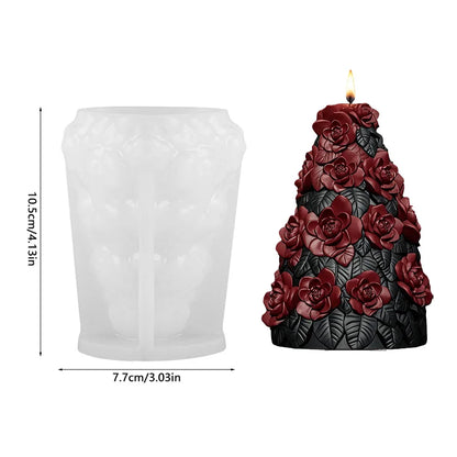 3D Christmas Tree Candle Silicone Mold DIY Christmas Party Decoration Aromatherapy Plaster Making Moulds Home Ornament Gifts