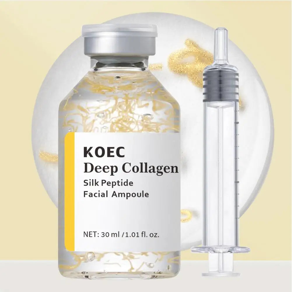 KOEC Deep Collagen Silk Peptide Ampoule 30ml - Korean Anti-Aging, Intensive Lifting, Skin Tightening Firming Serum