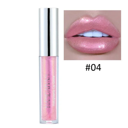6 Colors Laser Holographic Lip Gloss Liquid Lipstick Mermaid Pigment Longlasting Glitter Lipgloss Waterproof Metallic Lip Makeup