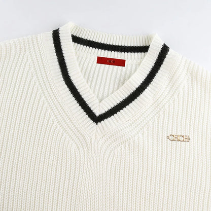 CHCH Women's Sweater New Splicing Design Versatile Knitted ladies Long Sleeve fashion Commuter female elegant Tops