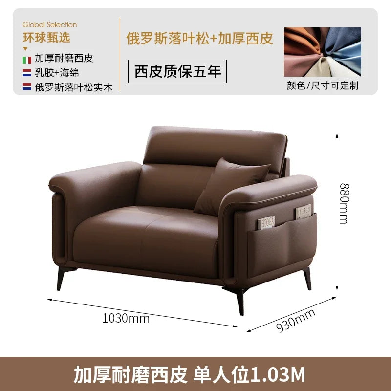 Leather Modern Living Room Sofas Nordic Minimalist Lazy Luxury Living Room Sofas Europe Recliner Woonkamer Banken...