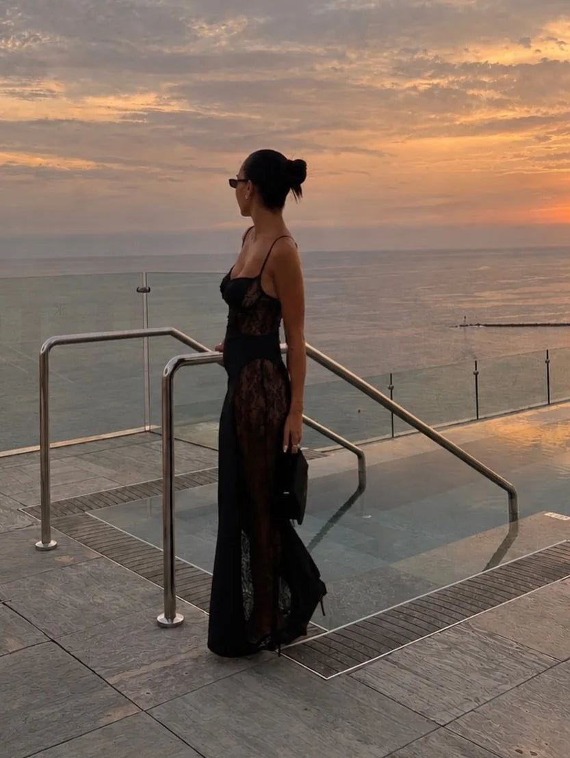 Black Corset Long Sleeve Evening Dress with Gloves Elegant Maxi Formal Gown for Women Luxury Occasion Wear Party Dress
